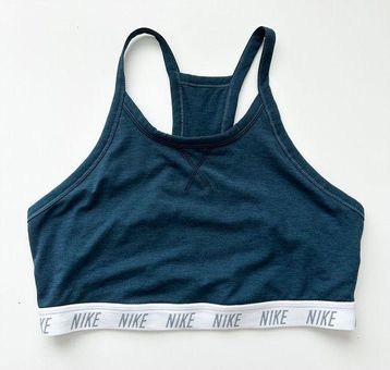 Nike Swoosh Sports Bra - Blue/White Woman