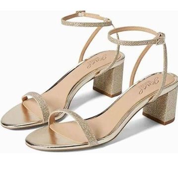 Dunnes Stores | Gold Mid-Heel Closed Back Sandals