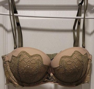 Victoria's Secret Very Sexy Multiway Blush Pink Green Lace Push Up Bra 32B  Size undefined - $17 - From Melissa