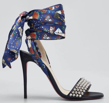 Christian Louboutin So Me Spike Red Sole Sandals  Louis vuitton shoes  heels, Christian louboutin heels, Christian louboutin