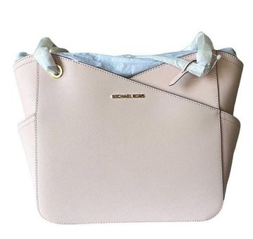 Michael Kors Jet Set white saffiano shoulder bag