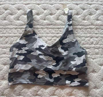 Aerie Realme Longline Sports Bra Grey Camo NWT Women's XL