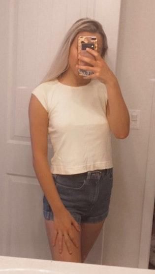 brandy melville yellow crop top