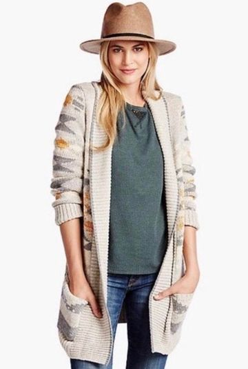 lucky brand aztec cardigan