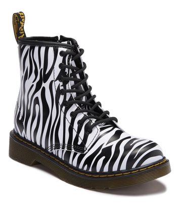 doc martens zebra print