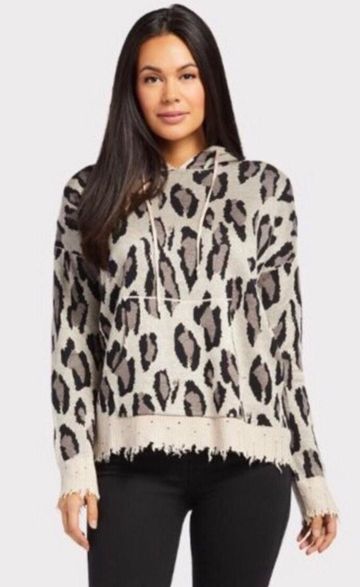 distressed leopard sweater