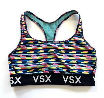 Victoria's Secret VSX Sport Turquoise & Black Racerback Sports Bra