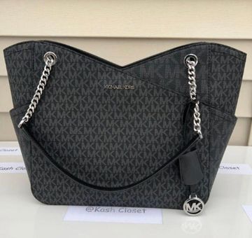 Michael Kors Bags | Michael Kors Jet Set Travel Large Chain Tote Shoulder Bag Black | Color: Black | Size: Os | Honesto9's Closet