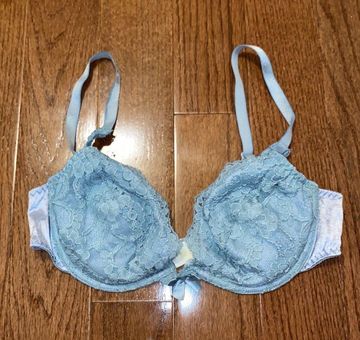 Victoria's Secret Gold label baby blue lace and satin vintage bra Size 36 B  - $43 (21% Off Retail) - From roya