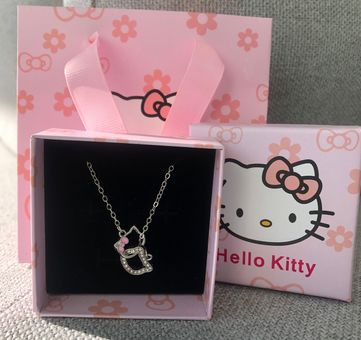 Sanrio Hello Kitty Sterling Silver Enamel Station Chain Necklace - 18'',  Authentic Officially Licensed : Target