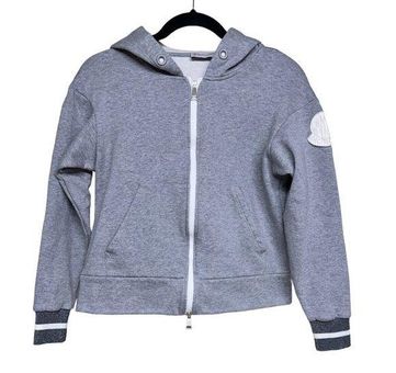 Moncler Maglia Cardigan Hoodie Sweatshirt Gray Women s Size XS