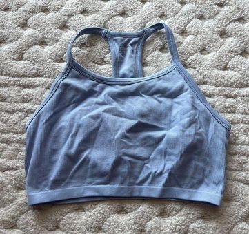 Jockey Longline Racerback Ribbed Sports Bra Blue WOMENS XL