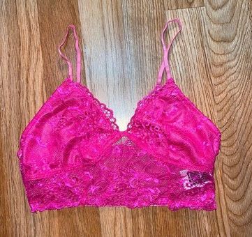 SheIn Lace Mesh Bralette Pink Size XS - $12 New With Tags - From