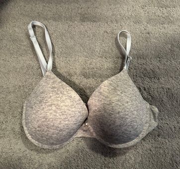 Victoria's Secret Gray Lined Push Up Bra Size 34C