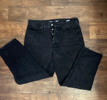 Extra High-Waisted Sky-Hi Straight Black Jeans for Women