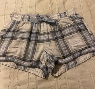 Hollister Plaid Pajama Shorts Blue Size 