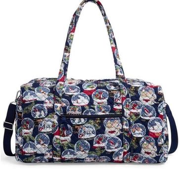 Vera Bradley Women's Cotton Large Travel Duffel Bag Black