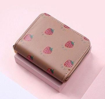 Small Wallet for Women,Cute Mini Strawberry Zipper Wallet for Girls,Credit  Card Holder Coin Purse Brown - $15 (40% Off Retail) New With Tags - From  Sunshine