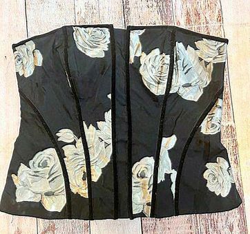 White House  Black Market floral corset‎ top size 14 - $40 - From Shannon