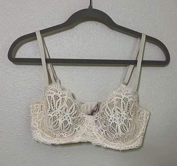 Victoria's Secret Dream Angels White Lace Semi Sheer Push Up Bra 34DD Size  undefined - $25 - From Jamie