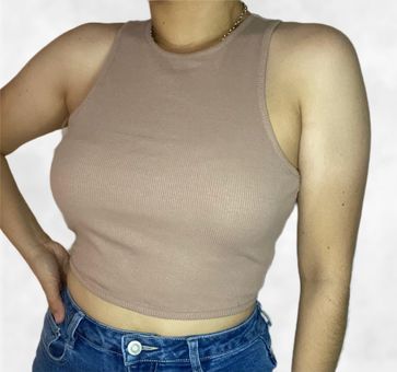 Bozzolo, Tops, Bozzolo Beige Crop Top