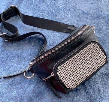 Steve Madden Madden NYC Women's Crystal Fanny Pack Crossbody, Black - $50 -  From K