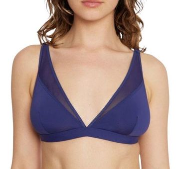 Parade Plunge Bralette in Medium Starry Sky Blue Bra M - $32