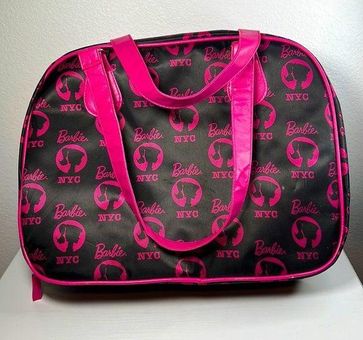 NWT Barbie Logo Charm Pink Faux Fur Bag Crossbody Purse Chain W9xH6xD4in  Woman | eBay