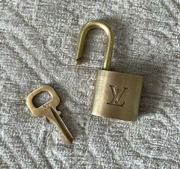 Authentic Brass Louis Vuitton Lock & Key Set