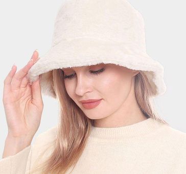 Ivory Faux Fur Solid Bucket Hat White - $13 New With Tags - From Dear Mind  Be