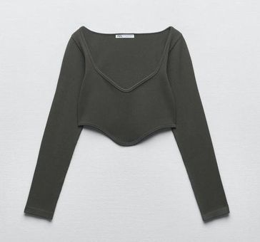 ZARA Seamless Corset Top Gray Size XS - $24 New With Tags - From nicole