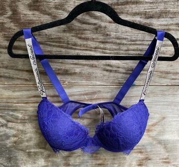 Victoria's Secret NWOT Very Sexy Shine Strap Lace Push-Up Bra Blue Size 36  D - $26 (56% Off Retail) - From Rae