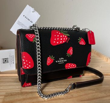 Coach, Bags, New With Tags Coach Strawberry Mini Bag With Crossbody Chain  Strap