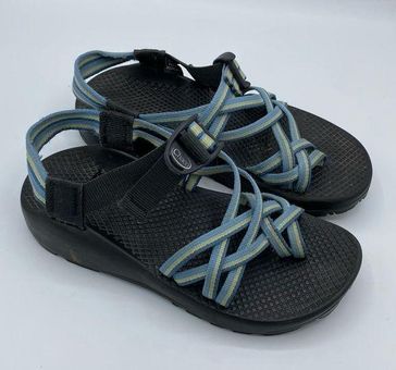 Chacos Chaco toe strap sandals shoes blue green 6 42 From