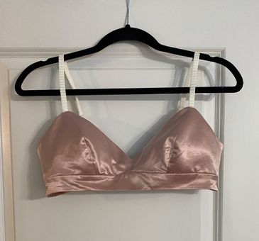 Pink Satin Bra 