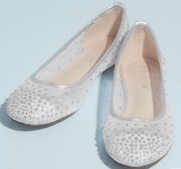 David's bridal hotsell silver flats