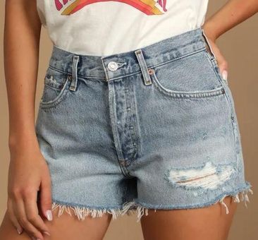 AGOLDE Parker distressed denim shorts