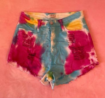 Vibrant Miu Tie Dye Jean Shorts Multiple Size M - $16 (54% Off Retail) -  From jadyn