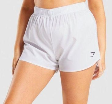 Gymshark Essential Loose Training Shorts White Elastic Waist Sz L