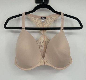 Paramour Nude Lace Racer back Front Closure Bra Size 36G - $20 - From Kylee