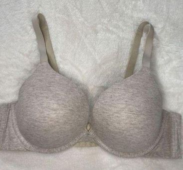 Ambrielle 42C Padded Bra Full Figure Underwire Plunge Heathered Beige Size  undefined - $14 - From Misty