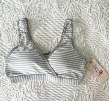 Secret Treasures NWT Maternity Wrap Front Soft Striped Sleep Bra