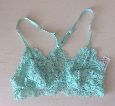 Forever 21 turquoise teal lace racer back bralette Green - $15 (25