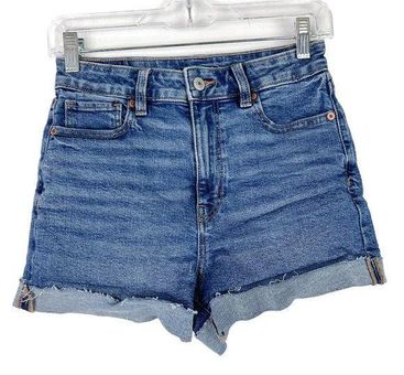 Cuffed Denim Mom Shorts