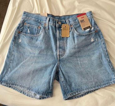 Mid Thigh Shorts Blue