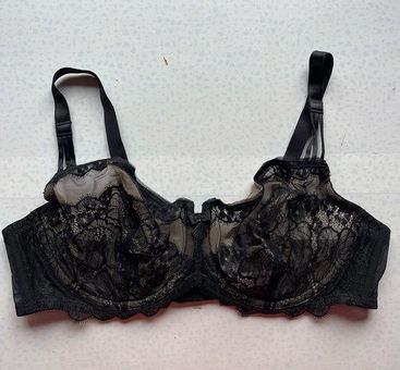 Wacoal Black Sheer Lace Underwire Bra Size 40C - $25 - From Paige