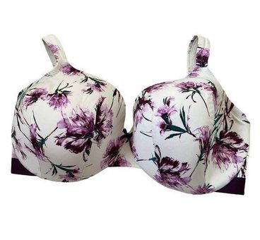 Cacique Women Plus Size 40H Floral Full Coverage Underwired