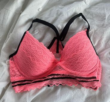 Victoria's Secret Pink/Victoria Secret Lace Halter Bra Size M - $10