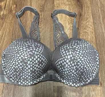 Victoria's Secret Gray Lace Very Sexy Push Up Racerback Front