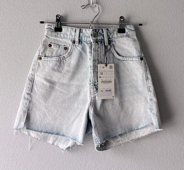 Zara HIGH RISE DENIM SHORTS